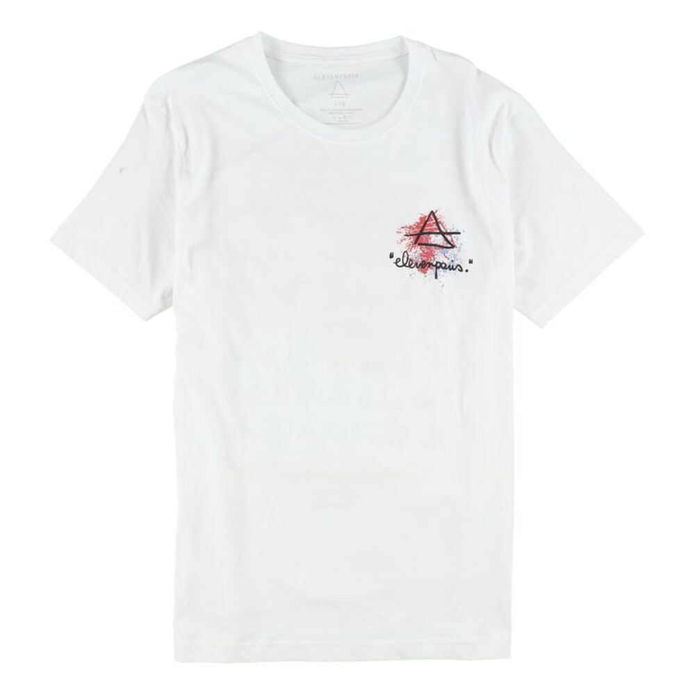 Elevenparis Mens Throwback 2020 Graphic T-Shirt, White, L, DM
